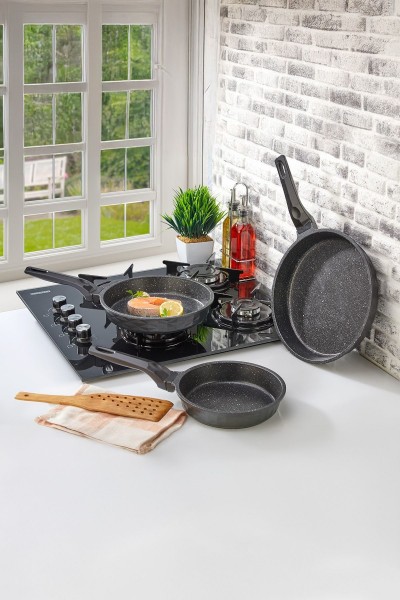 Polochef Kristal Döküm Granit 3lü Tava Seti Polochef Kristal Döküm Granit 3lü Tava Seti