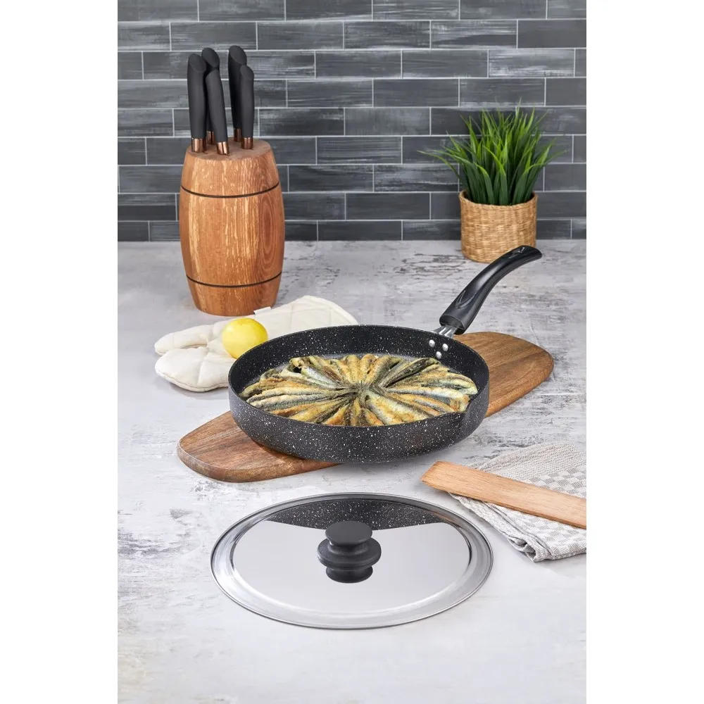 Polochef Granit Hamsi, Balık ve Börek Tavası Siyah 34 cm