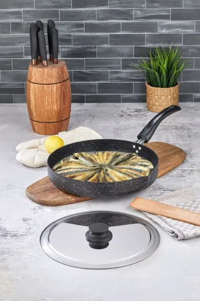 Çupra Döküm Granit Balık ve Börek Tavası 28 cm - Siyah - Hamsi Tavası Çupra Döküm Granit Balık ve Börek Tavası 28 cm - Siyah - Hamsi Tavası
