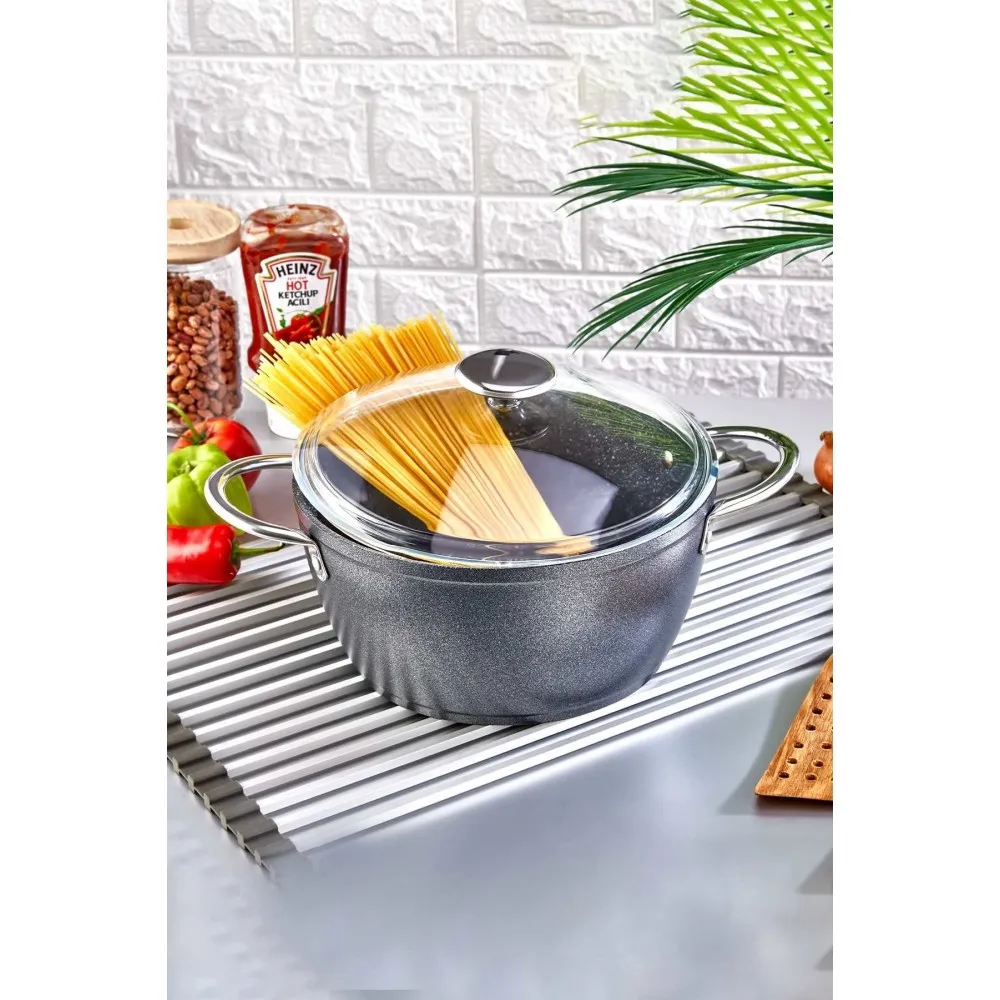 Polochef Galaksi Granit Derin Tencere 20 cm Siyah