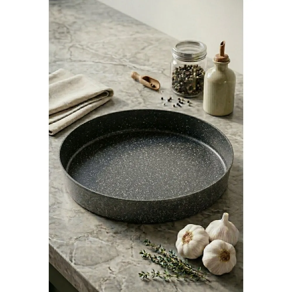 Polochef Hamarat Granit Fırın Tepsisi 22 cm - Gri