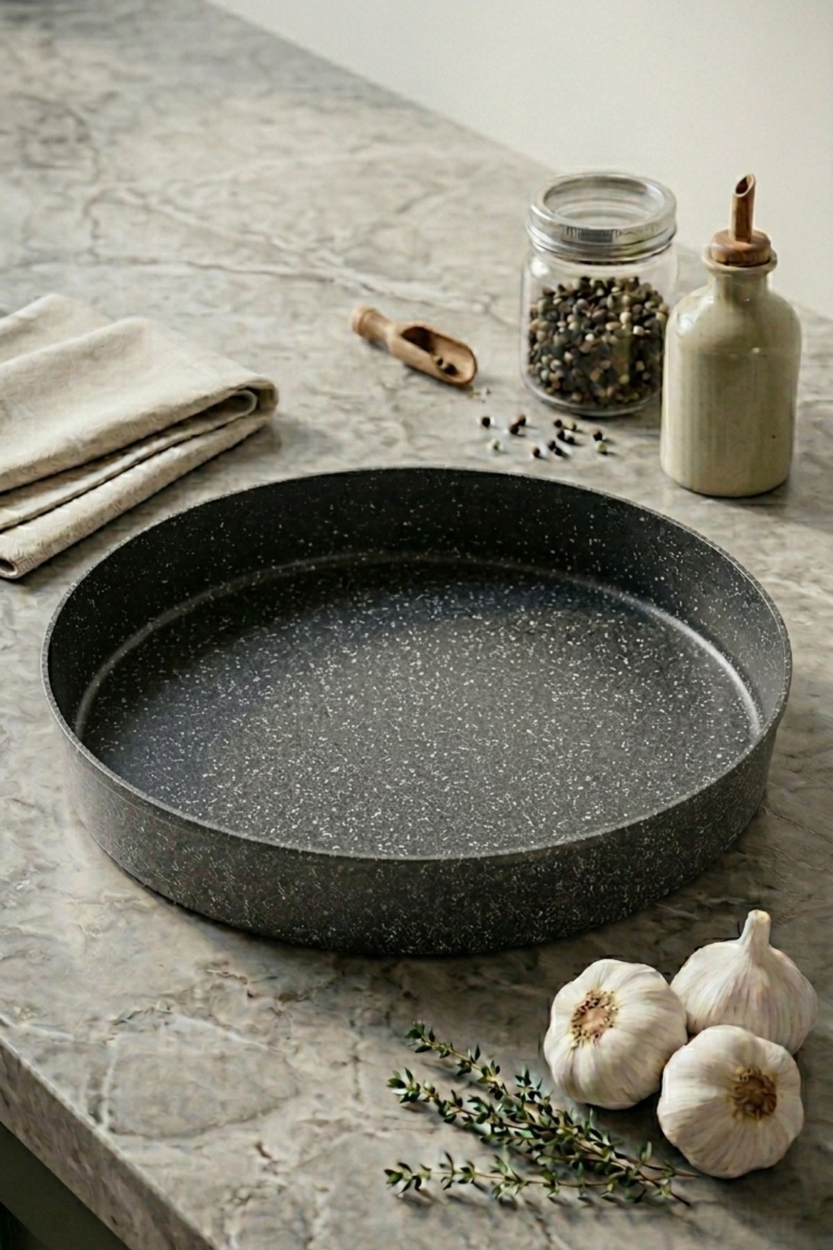 Hamarat Granit Fırın Tepsisi 20 cm - Gri