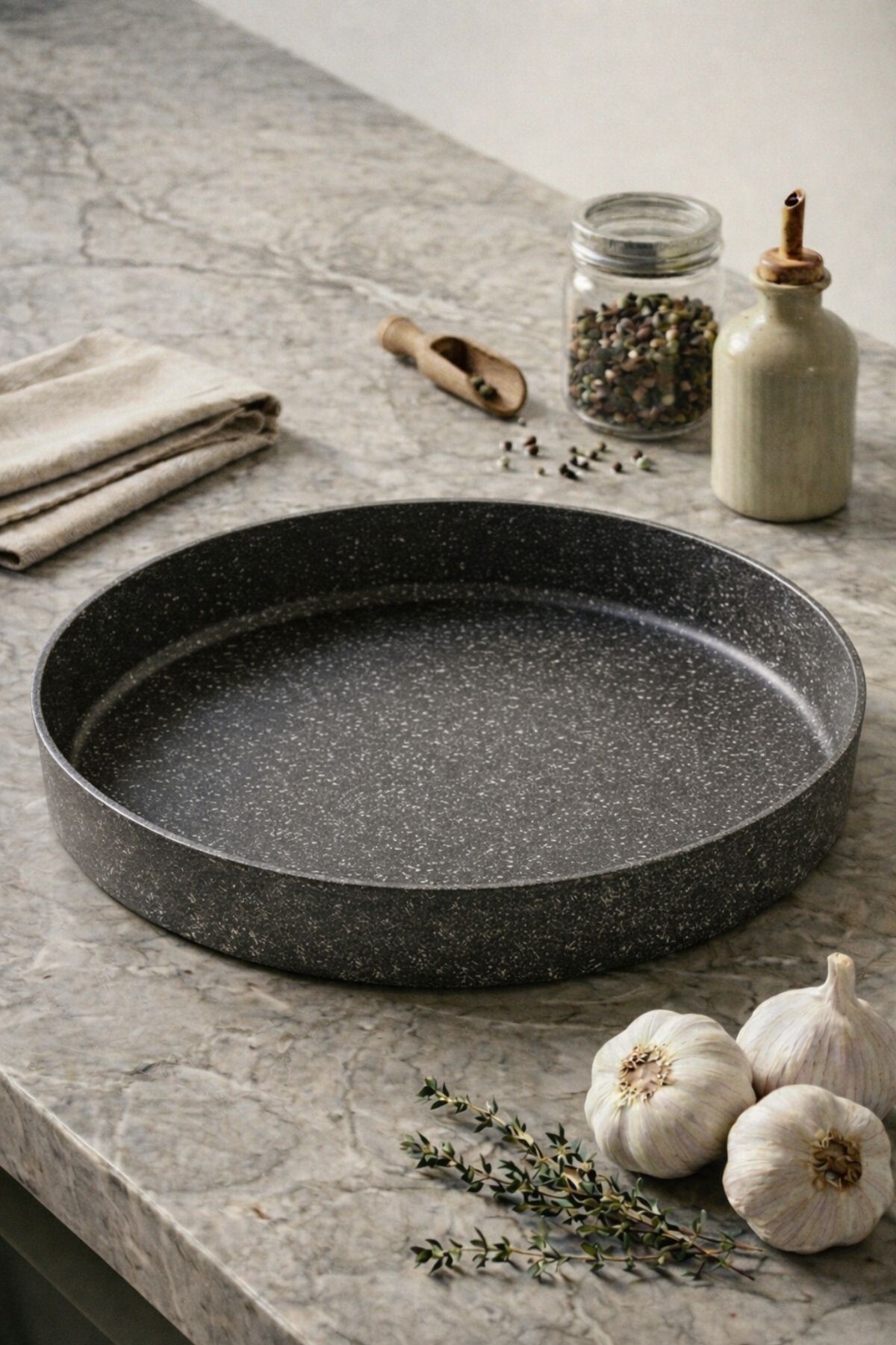 Hamarat Granit Fırın Tepsisi 26 cm - Gri
