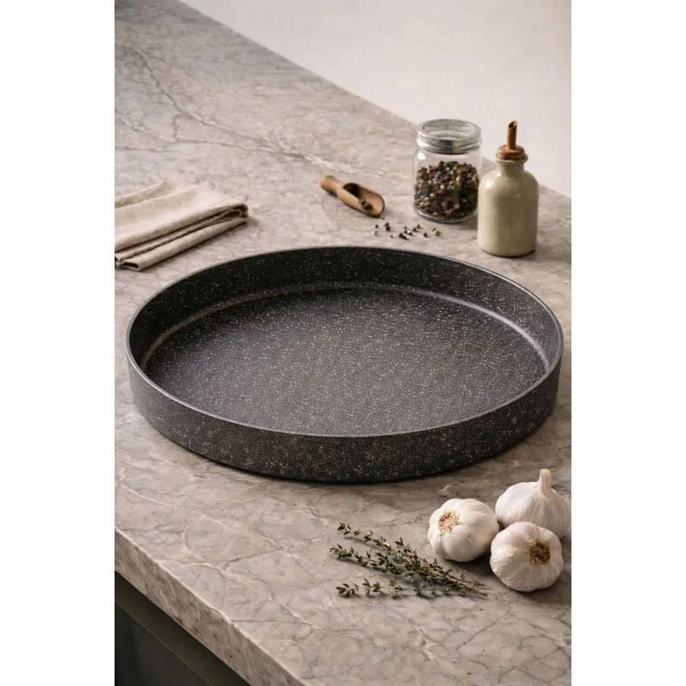 Polochef Hamarat Granit Fırın Tepsisi 38 cm - Gri