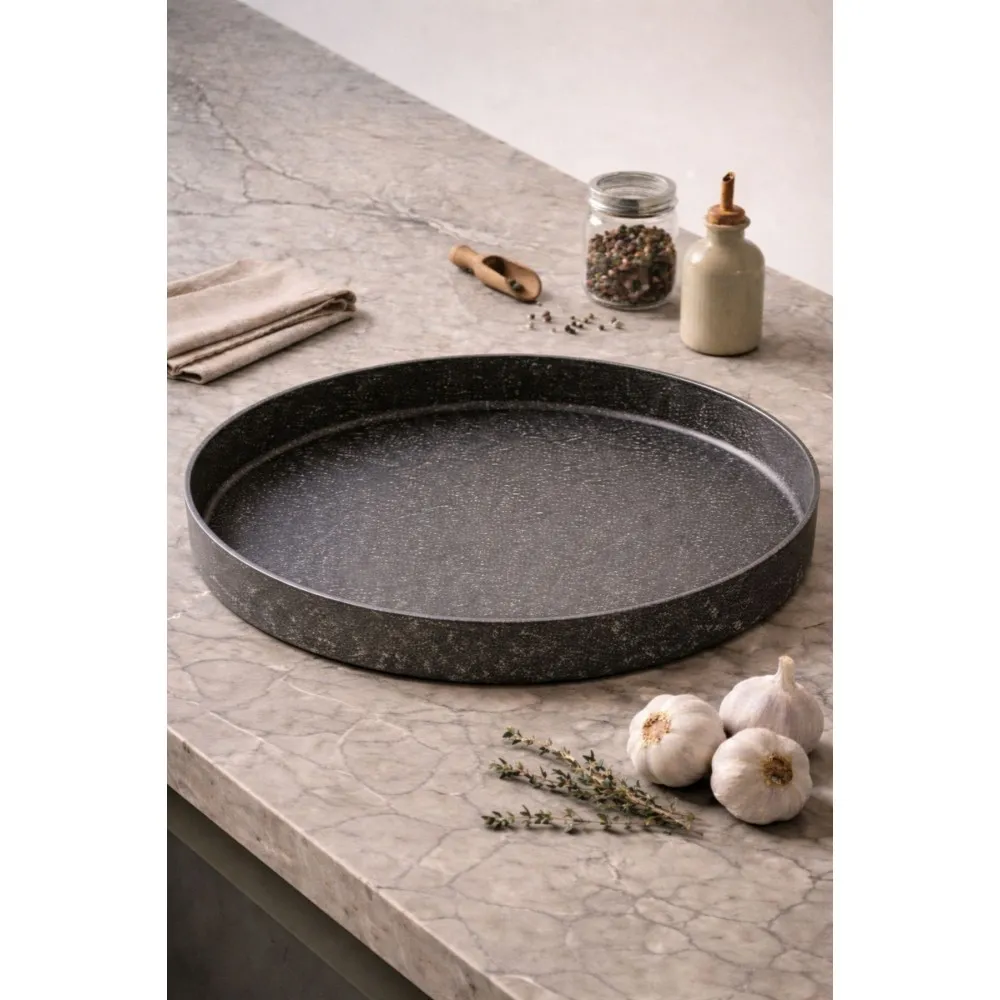 Hamarat Granit Fırın Tepsisi 40 cm - Gri