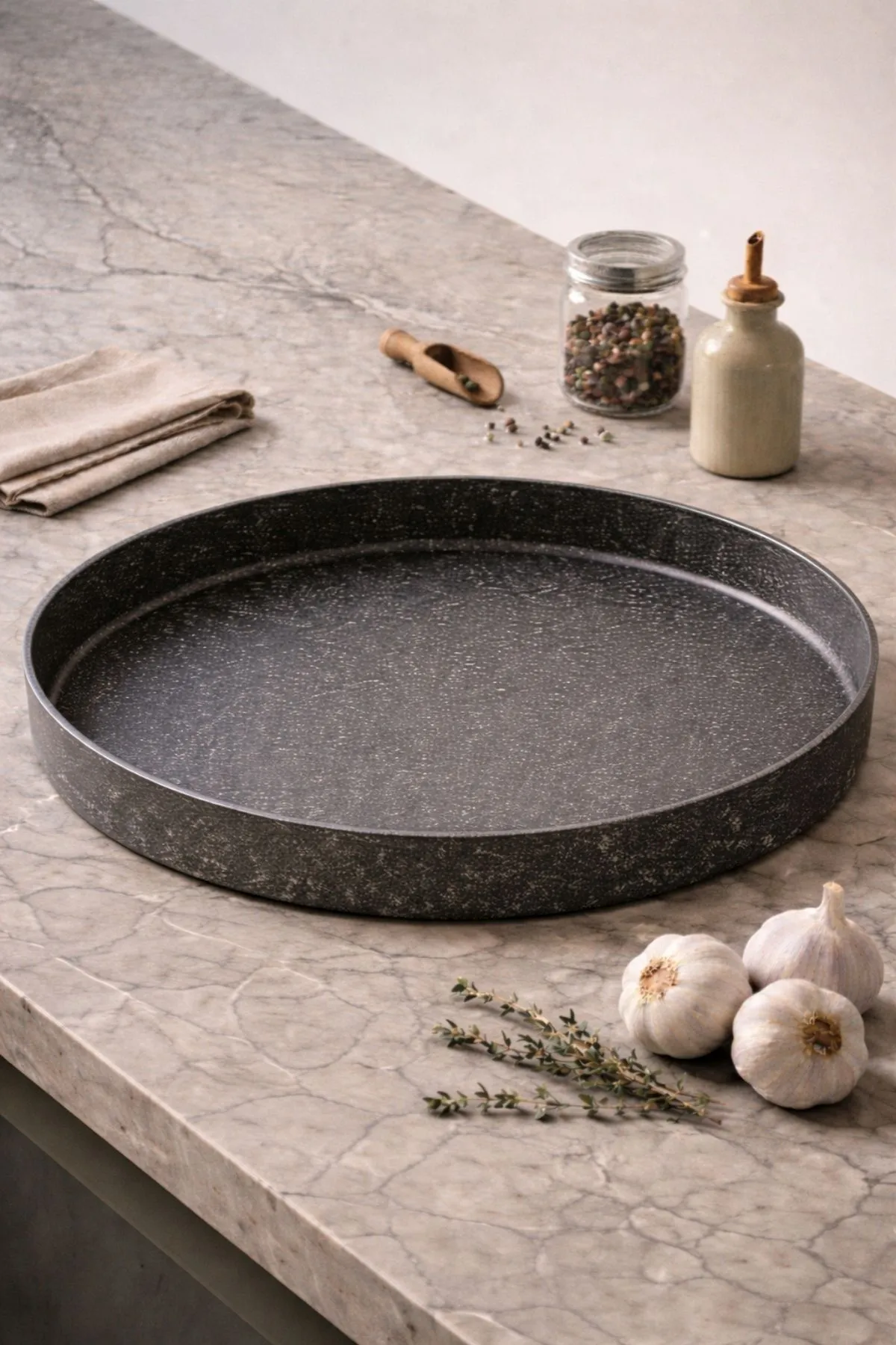 Hamarat Granit Fırın Tepsisi 40 cm - Gri