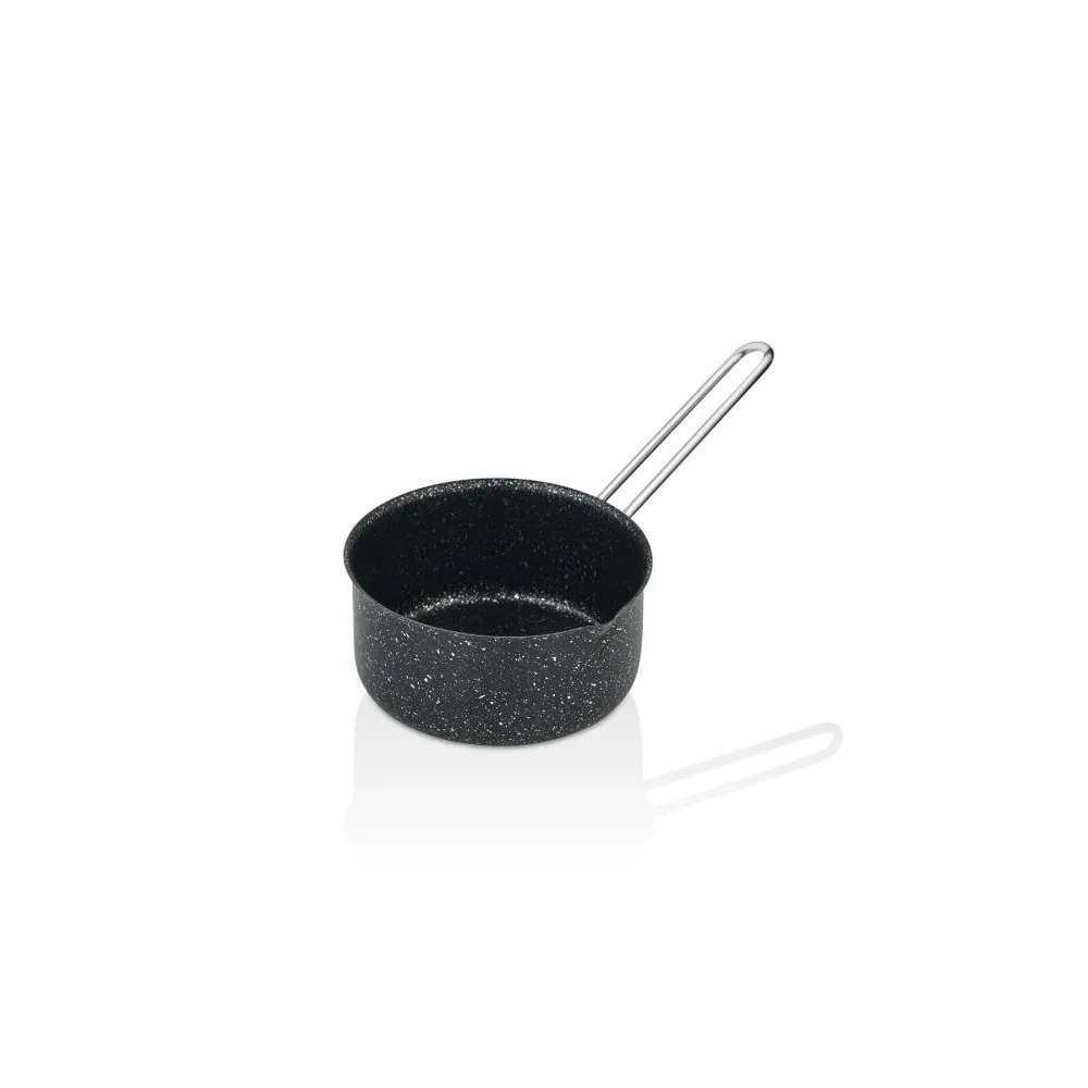 Polochef Granit Sütlük ve Sosluk 14 cm - Siyah İndüksiyonlu Mini Tencere Polochef Granit Sütlük ve Sosluk 14 cm - Siyah İndüksiyonlu Mini Tencere