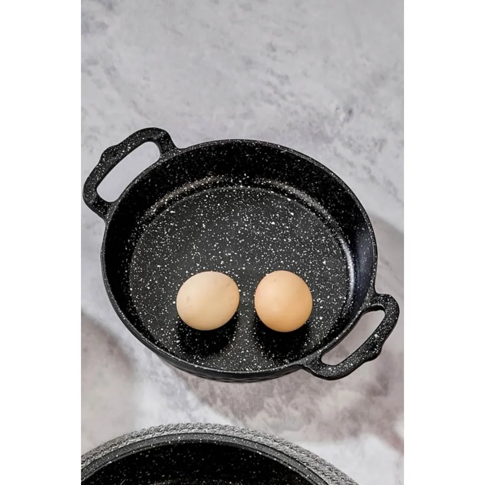 Polochef Crystal Döküm Granit Sahan 20 cm Siyah (Menemen & Omlet)