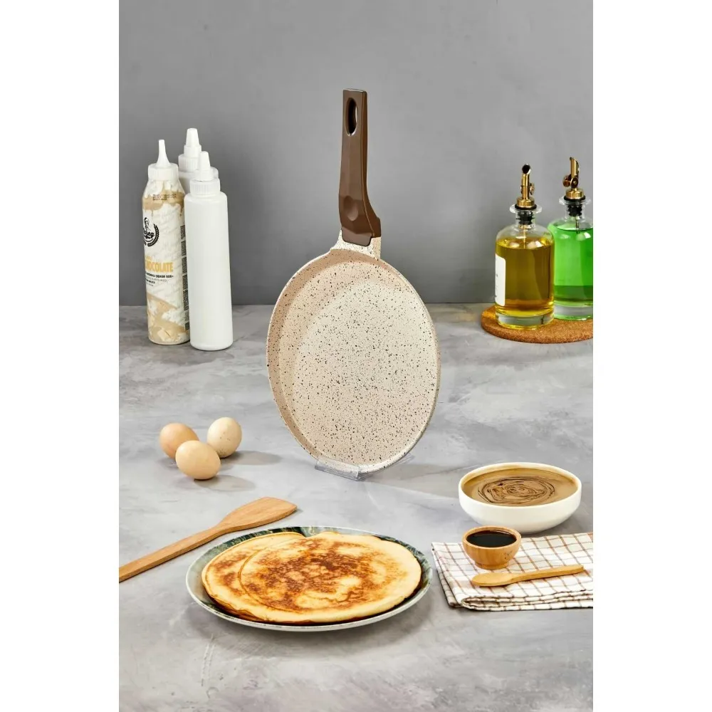 Polochef Granit Döküm Krep Ve Gözleme tavası 22 cm Krem Polochef Granit Döküm Krep Ve Gözleme tavası 22 cm Krem