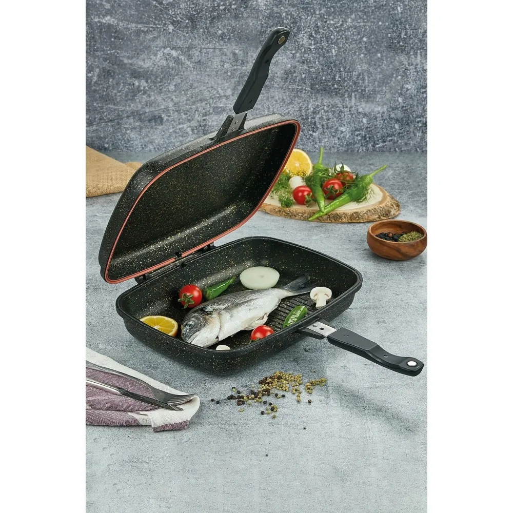 Polochef İron Granit Döküm Izgara Tavası 36 cm