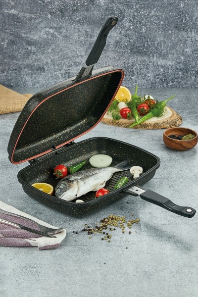 İron Granit Döküm Izgara Tavası 36 cm İron Granit Döküm Izgara Tavası 36 cm