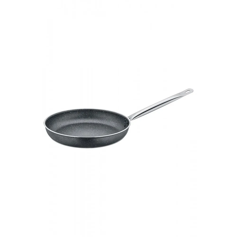 Megatron Granit Kızartma Tavası 32 cm - Çelik Saplı - Gri