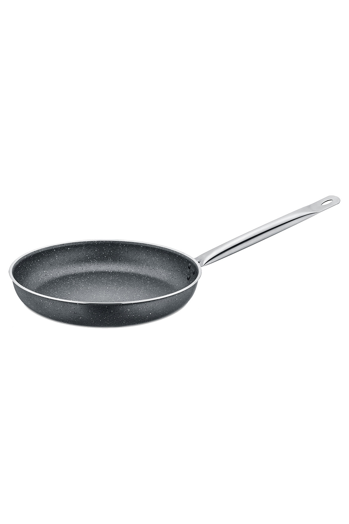 Megatron Granit Kızartma Tavası 32 cm - Çelik Saplı - Gri
