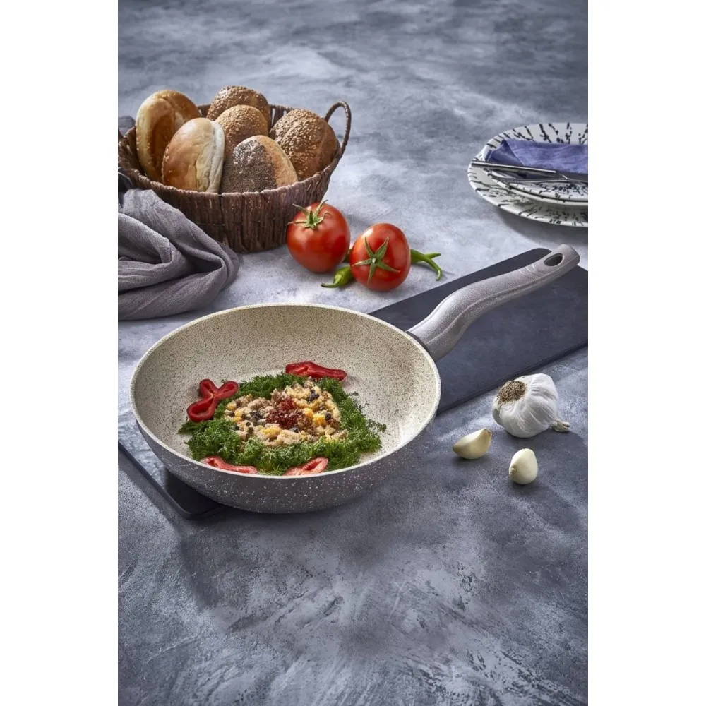 Polochef Panamera Döküm Granit Tava 28 cm - Kahverengi Bakalit Sap