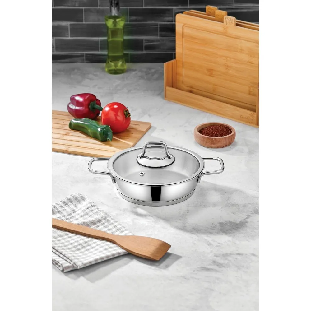 Polochef Paslanmaz Çelik Sahan 16 cm - Gümüş