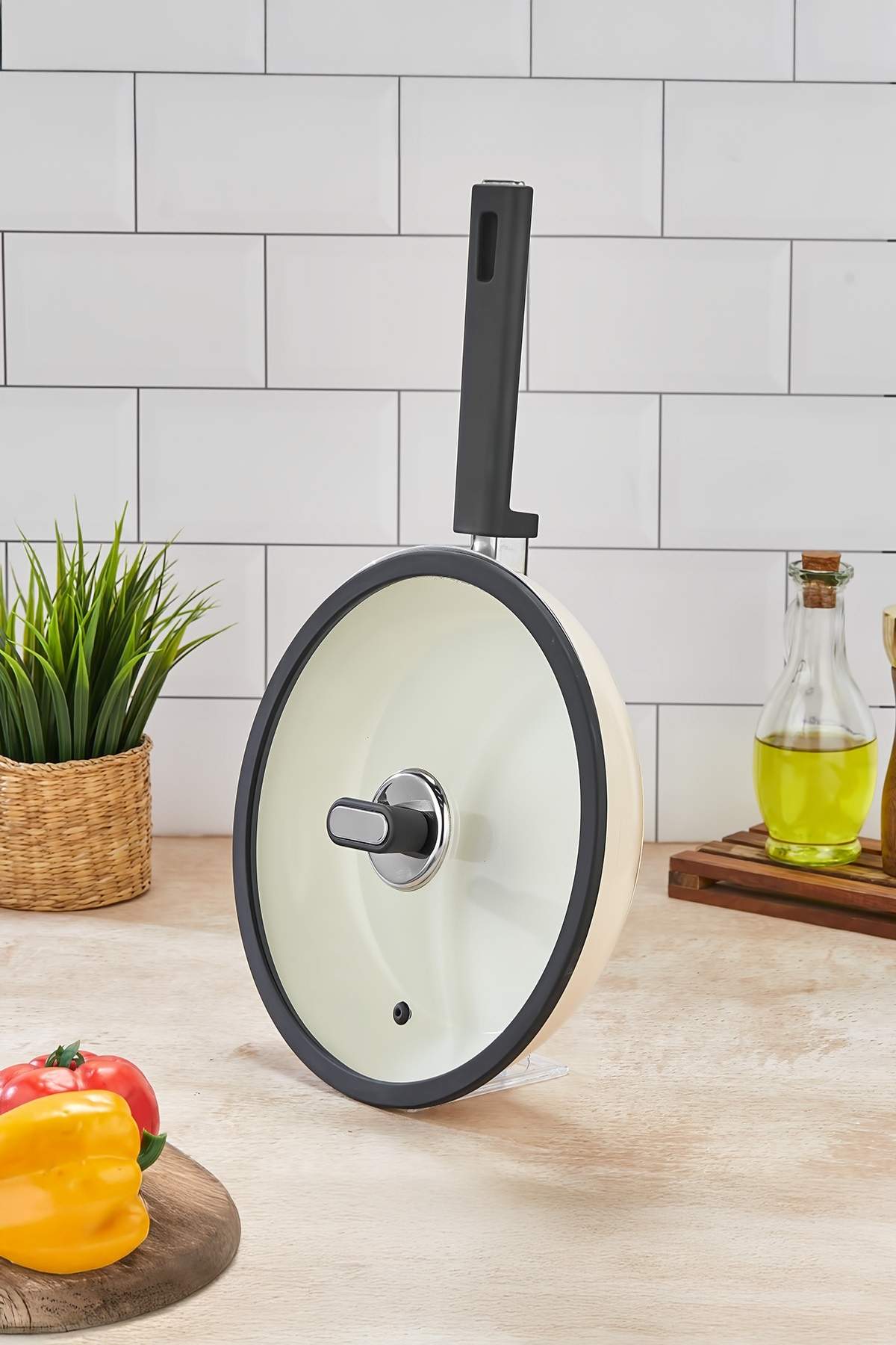 Vista Seramik Tava 28 cm - Krem 