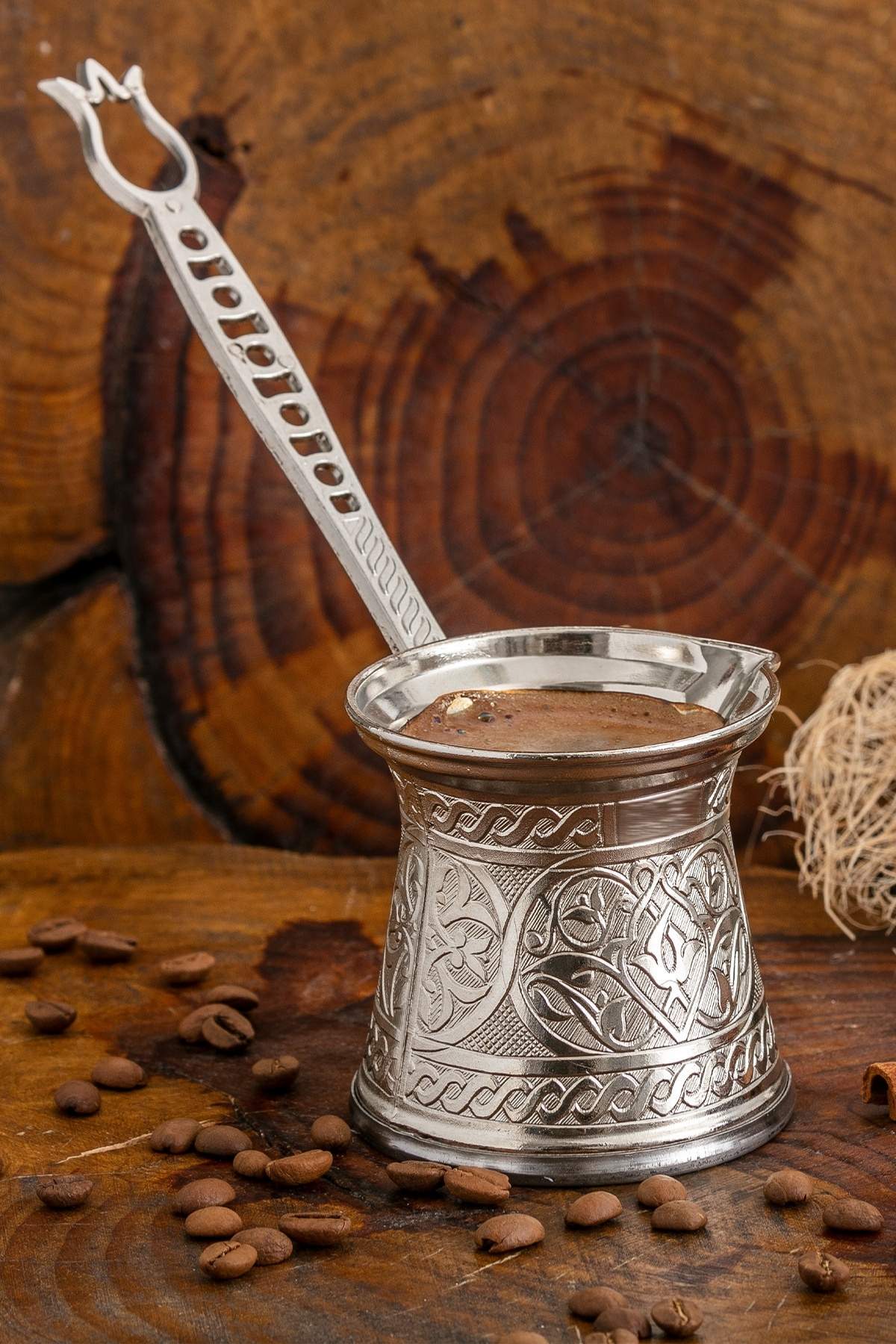Zamak 1 Lüks Kahve Cezvesi 80 ml - Gümüş Renk - 1-2 Kişilik - Çelik Tabanlı