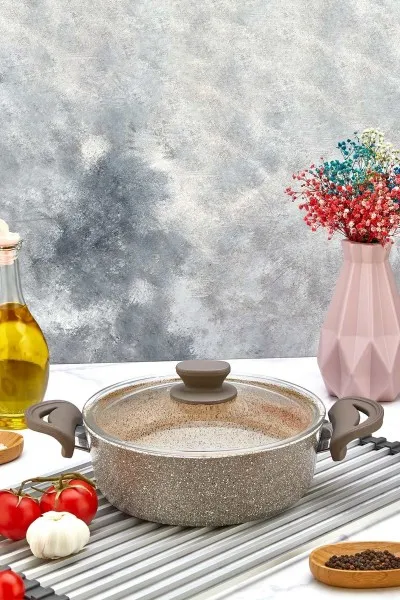Panamera Granit Pilav ve Karnıyarık Tenceresi 24 cm - Kahverengi Panamera Granit Pilav ve Karnıyarık Tenceresi 24 cm - Kahverengi