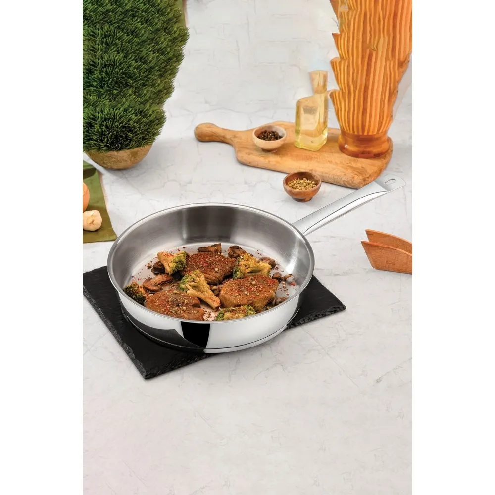 Polochef Paslanmaz Çelik Tava 26 cm - İndüksiyon Tabanlı