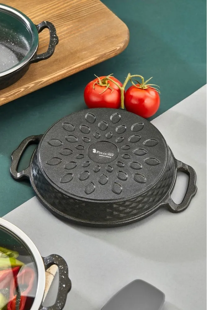 Polochef Crystal döküm sahan set 18-20-22 cm