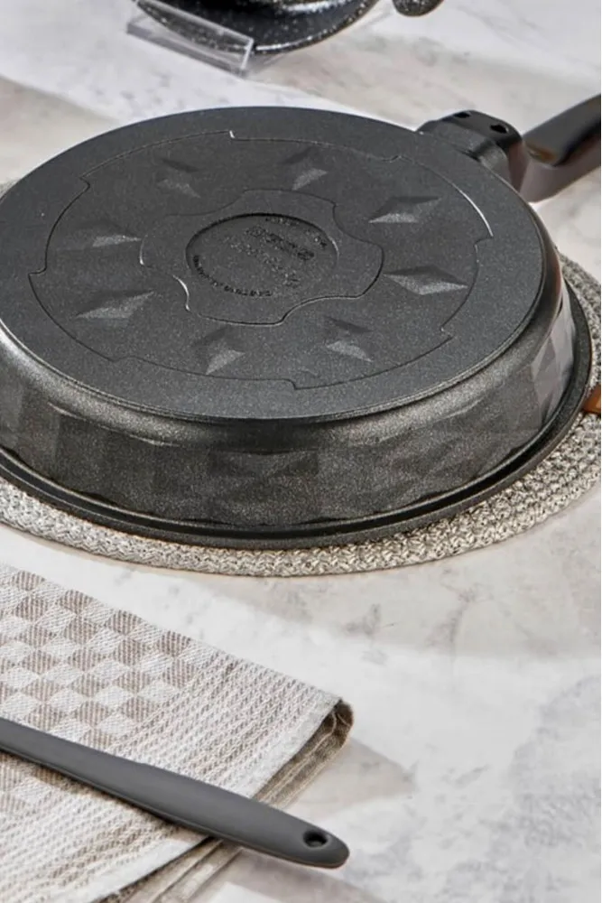 Polochef Crystal 28 cm Granit Döküm Tava - Et, Balık, Sote ve Kızartma Tavası