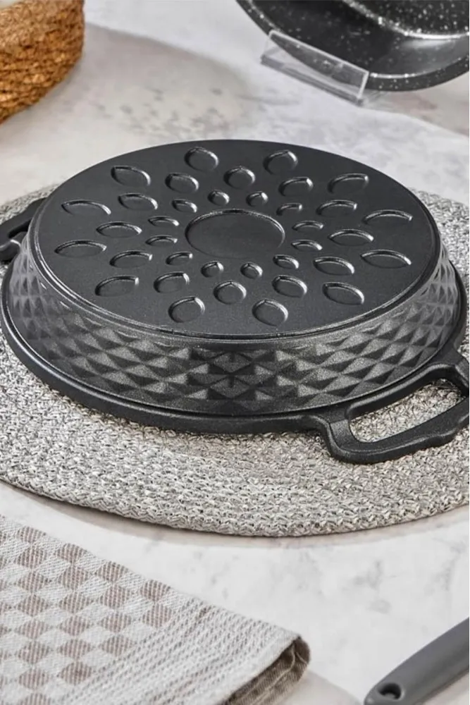 Polochef Crystal Döküm Granit Sahan 20 cm Siyah (Menemen &amp; Omlet)