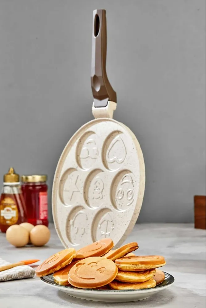 Polochef İnci Döküm Pankek ve Krep Tavası 26 cm - Krem 