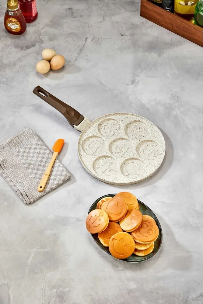 Polochef İnci Döküm Pankek ve Krep Tavası 26 cm - Krem 