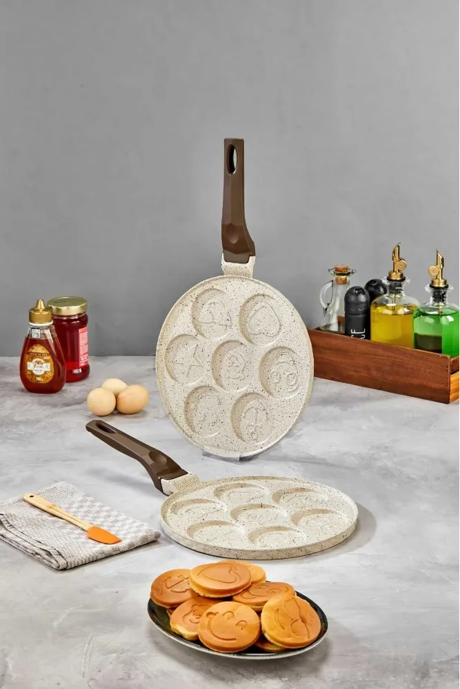 Polochef İnci Döküm Pankek ve Krep Tavası 26 cm - Krem 