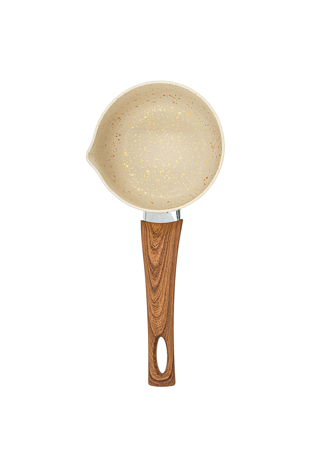 Lufian Granit Lüks Sütlük 16 cm - Ahşap Desenli Sap