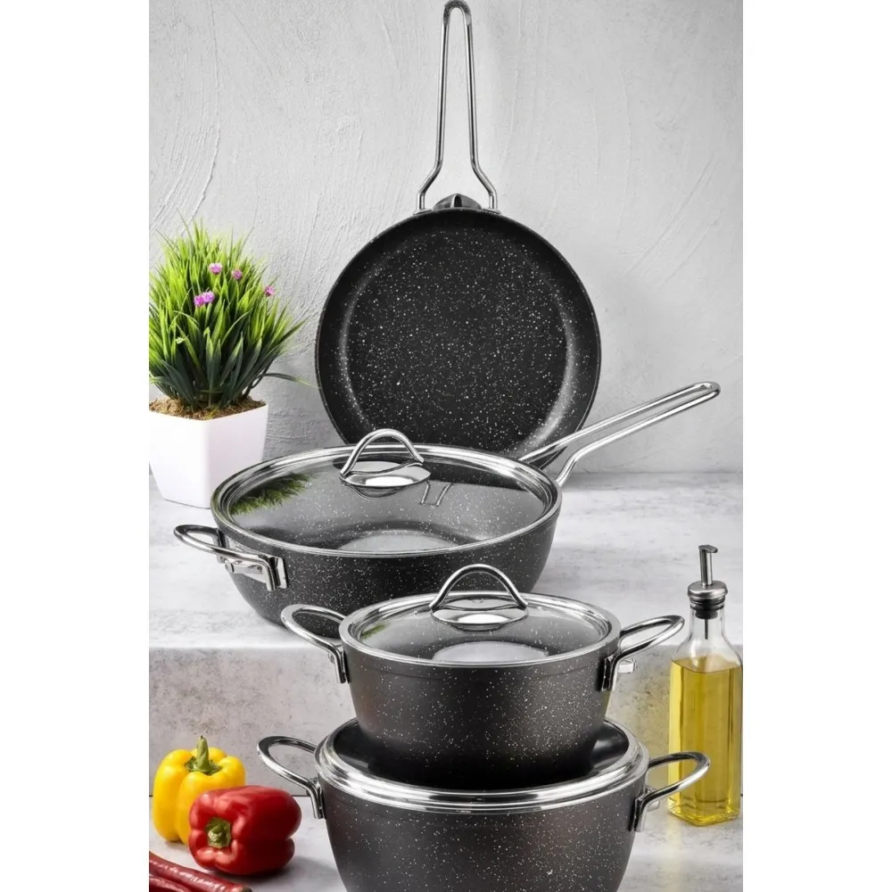 Polochef Master Granit Tencere Set 7 Parça Gri Polochef Master Granit Tencere Set 7 Parça Gri