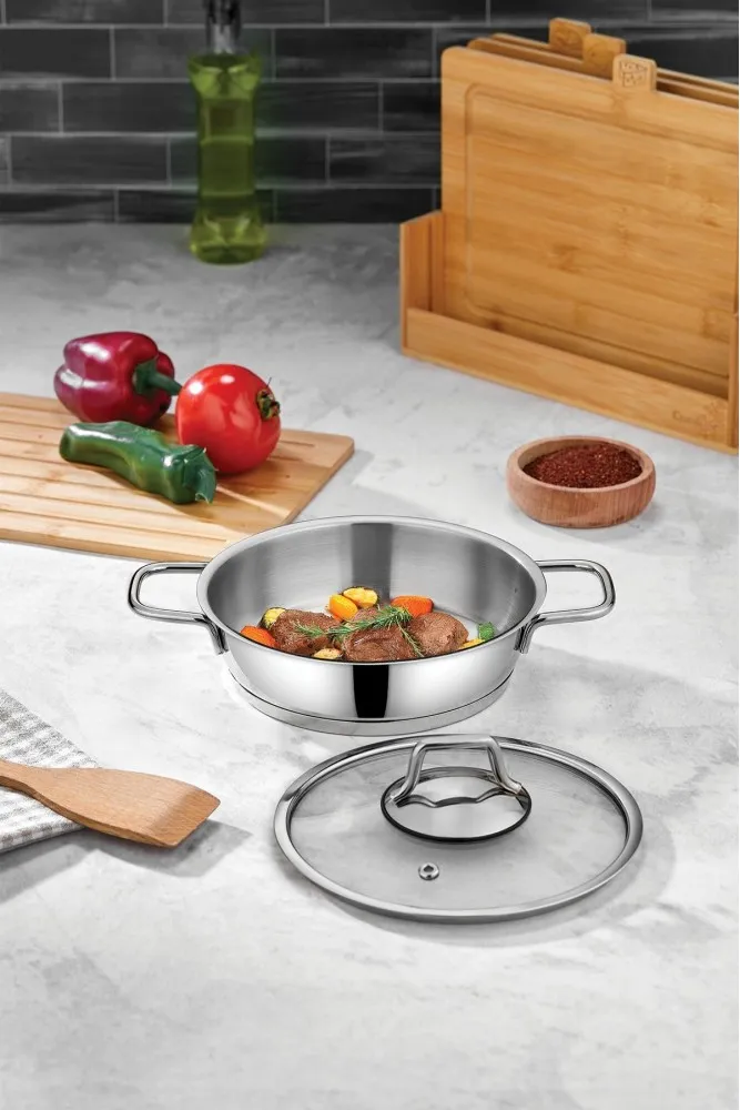 Polochef Paslanmaz Çelik Sahan 16 cm - Gümüş