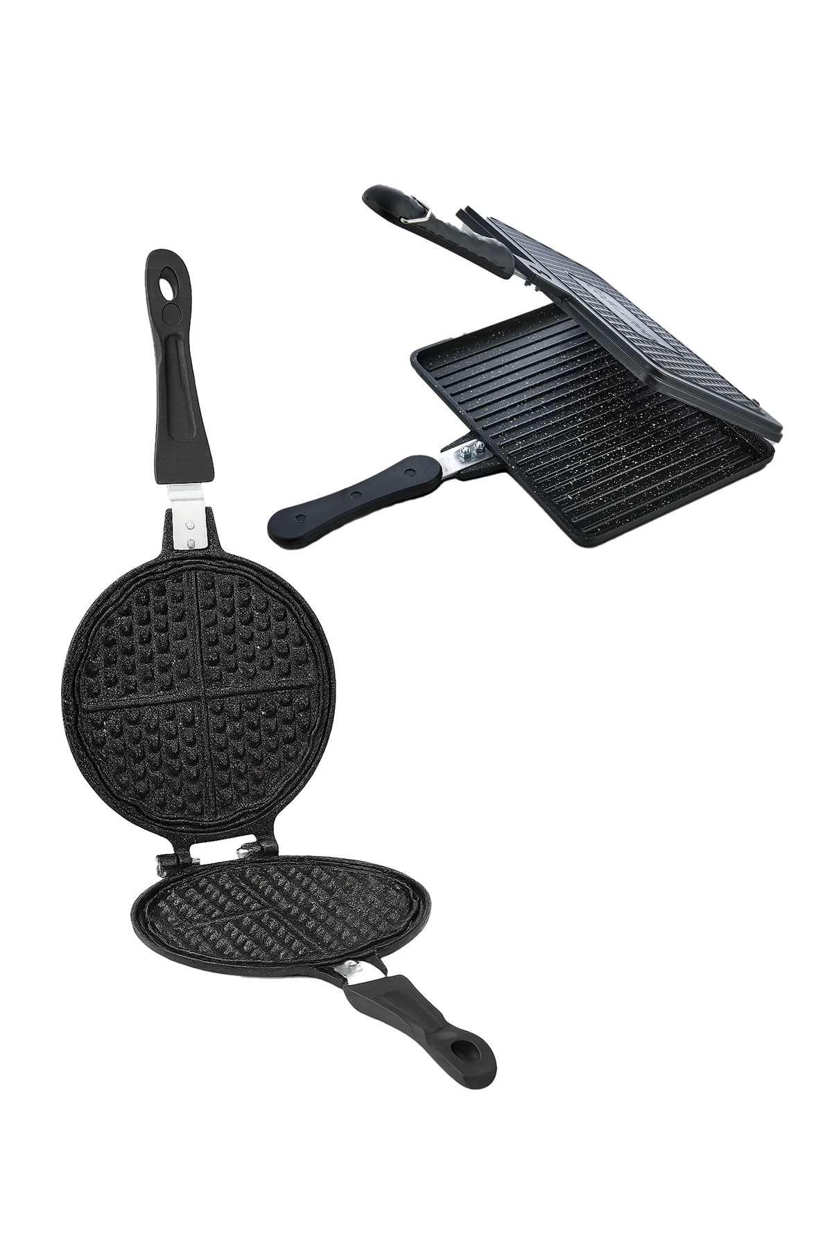 Granit Waffle Ve Tost Tavası Seti