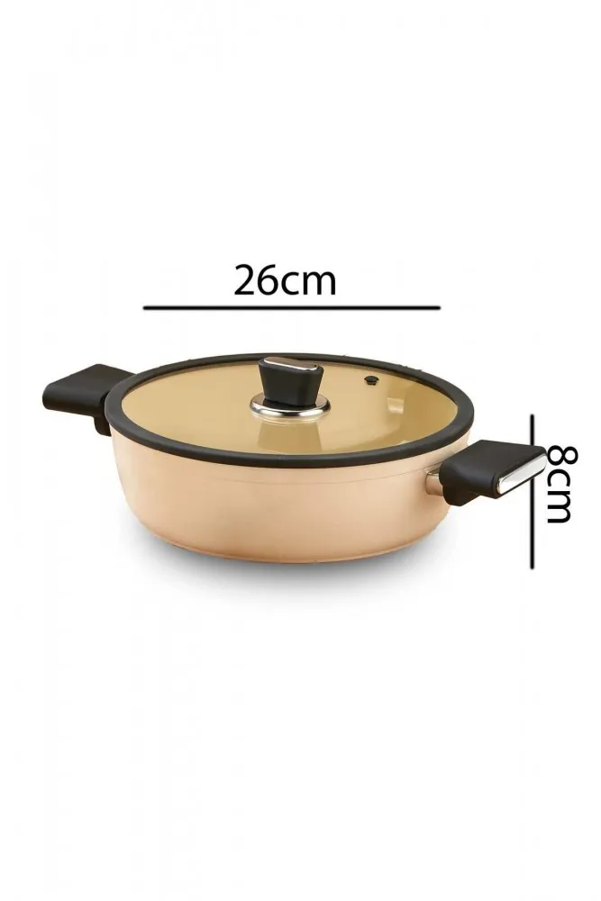 Polochef Vista Seramik 7 Parça Tencere Seti Bej (20-24-26-26 cm)