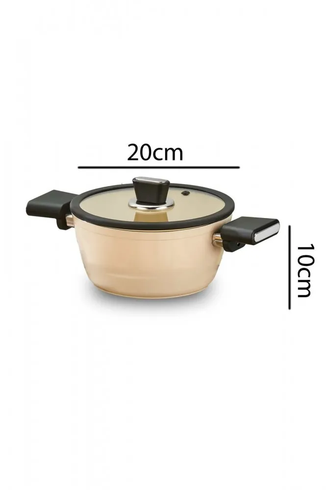 Polochef Vista Seramik 7 Parça Tencere Seti Bej (20-24-26-26 cm)