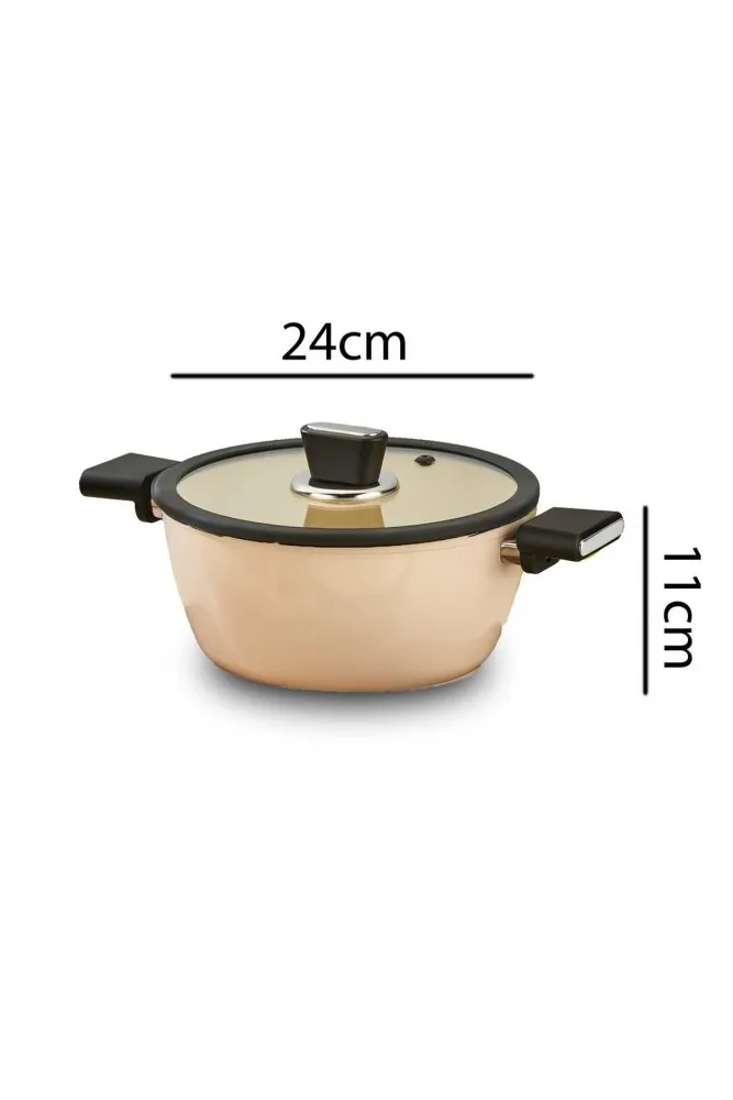 Polochef Vista Seramik 7 Parça Tencere Seti Bej (20-24-26-26 cm)