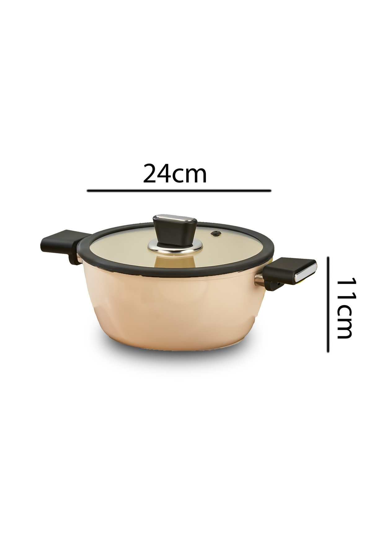Vista Seramik 7 Parça Tencere Seti Bej (20-24-26-26 cm)