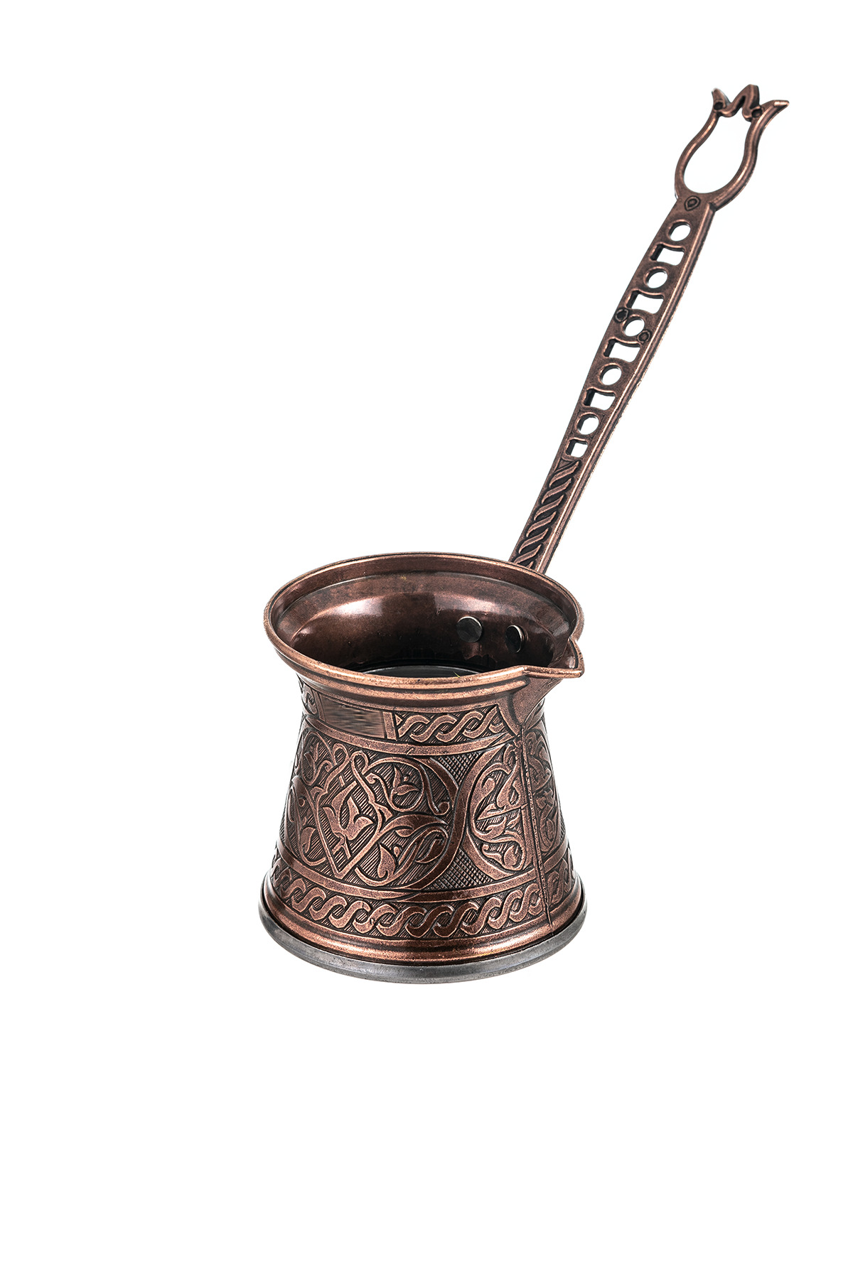Zamak 1 Lüks Kahve Cezvesi 80 ml - Bakır Renk - 1-2 Kişilik - Çelik Tabanlı