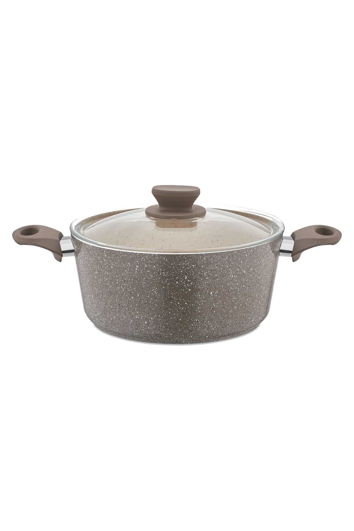 Panamera Granit Derin Tencere 26 cm Kahverengi