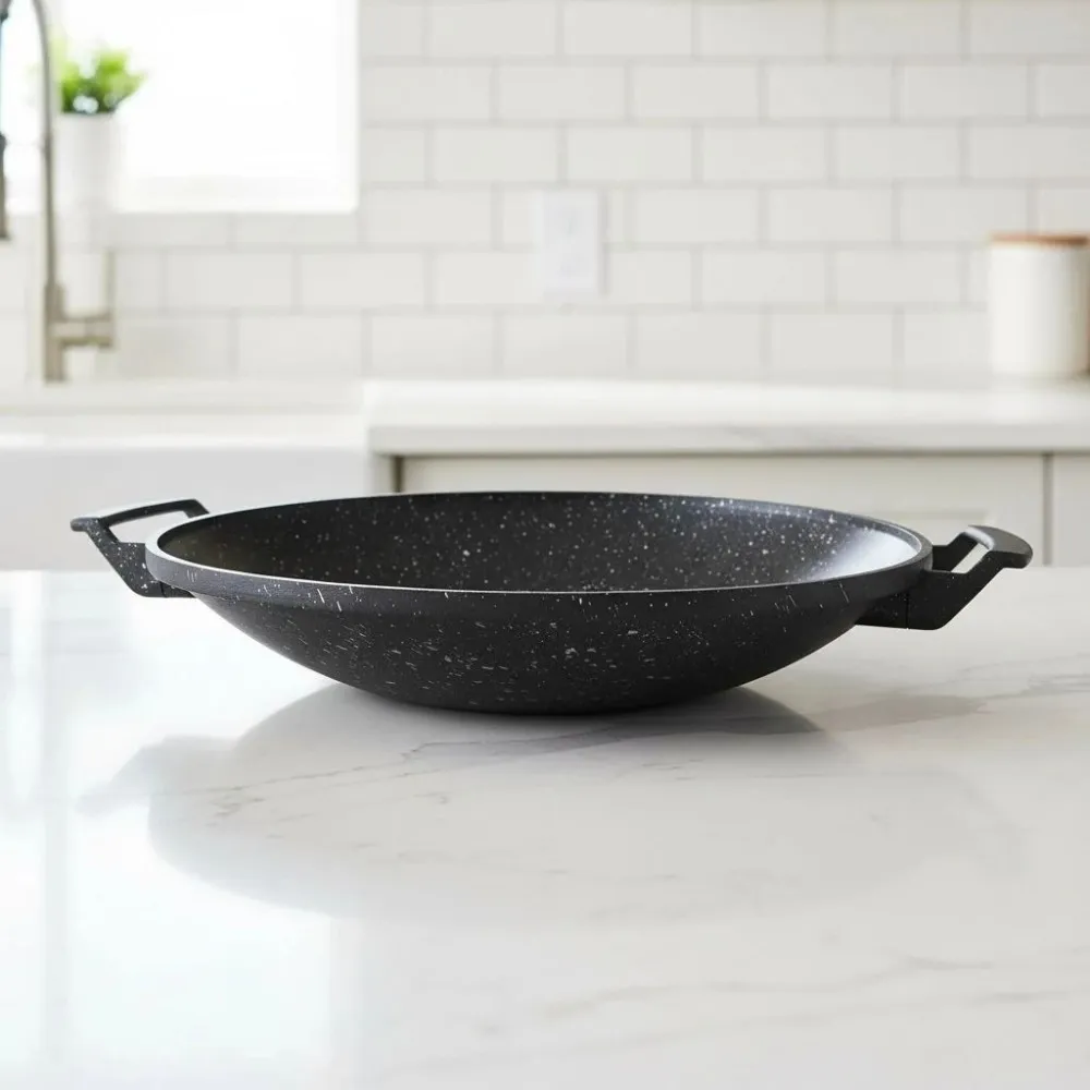 34 CM GRANİT SAÇ TAVA ÇUKUR