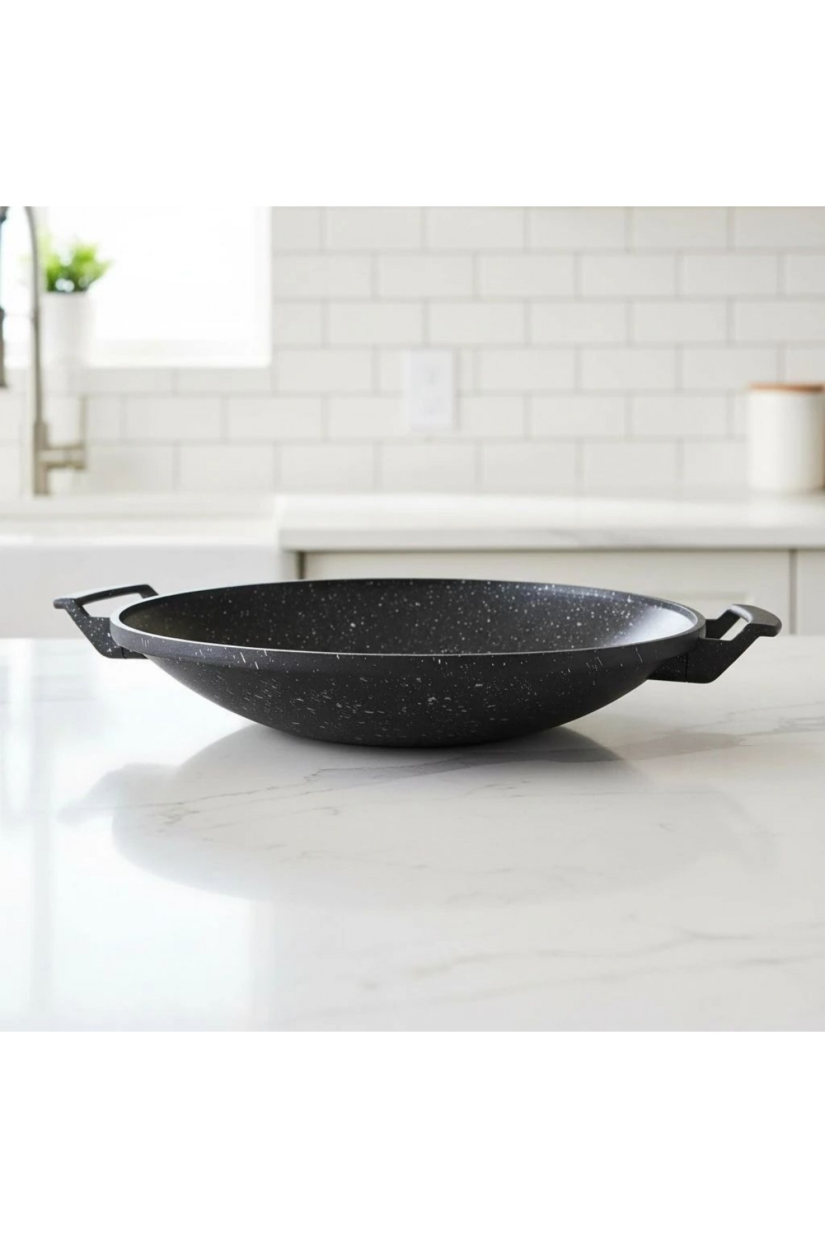 34 CM GRANİT SAÇ TAVA ÇUKUR