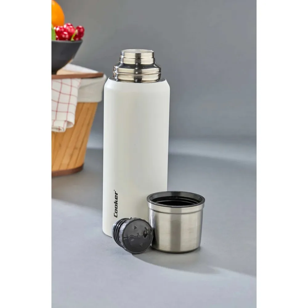 COOKER 750 ML BEYAZ TERMOS 24 SAT SICAK 48 SAAT SOĞUK (BEYAZ)