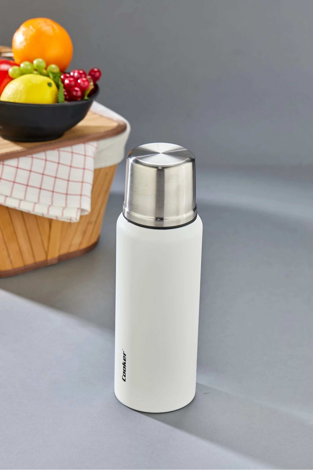 COOKER 750 ML BEYAZ TERMOS 24 SAT SICAK 48 SAAT SOĞUK (BEYAZ)