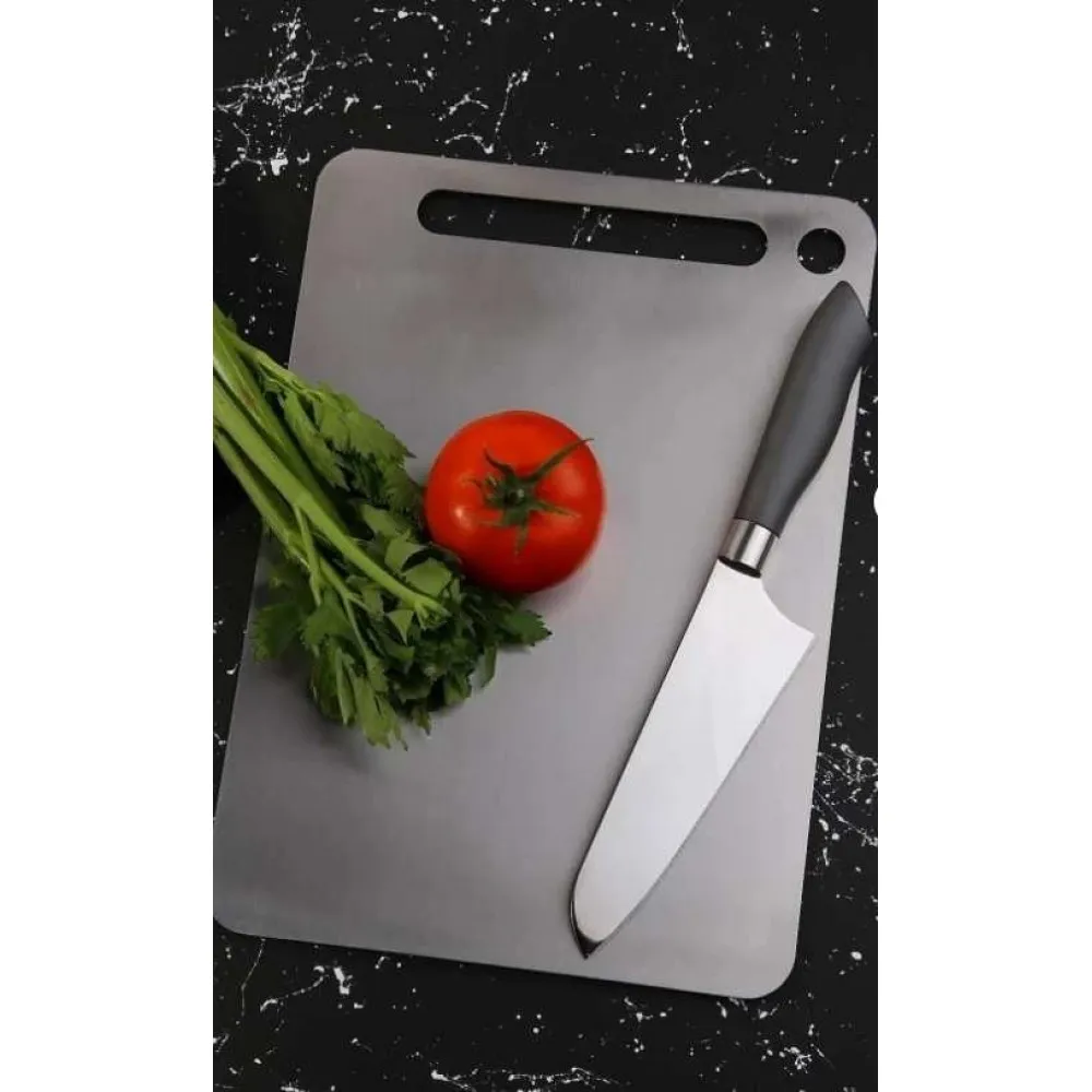 COOKER  DN 00137 Paslanmaz Çelik Kesim Panosu Kesme Tahtası 304 Kalite 24x34 cm