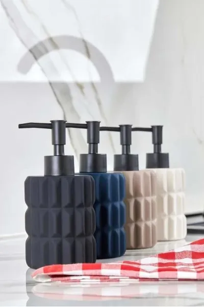 Cooker Porselen Sıvı Sabunluk BEJ