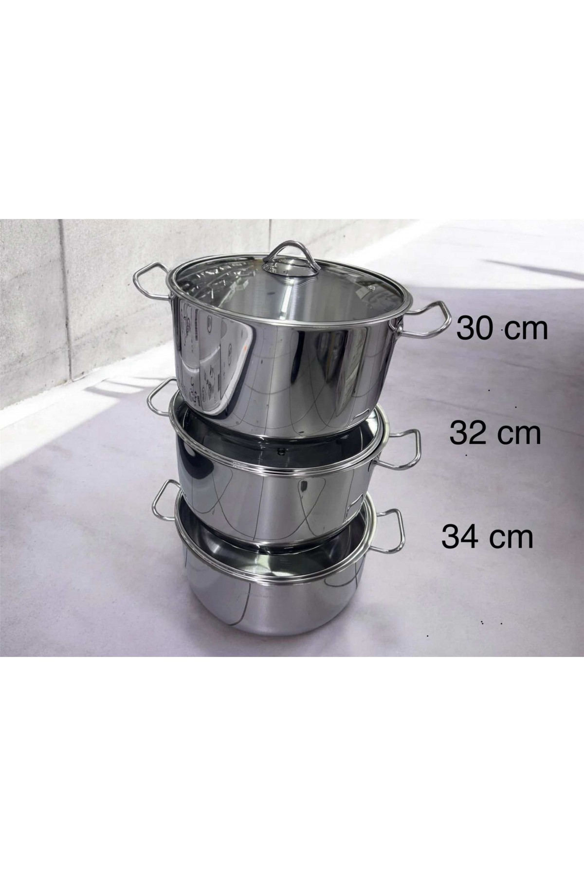 DEFNESARE ÇELİK TENCERE 32 CM DERİN