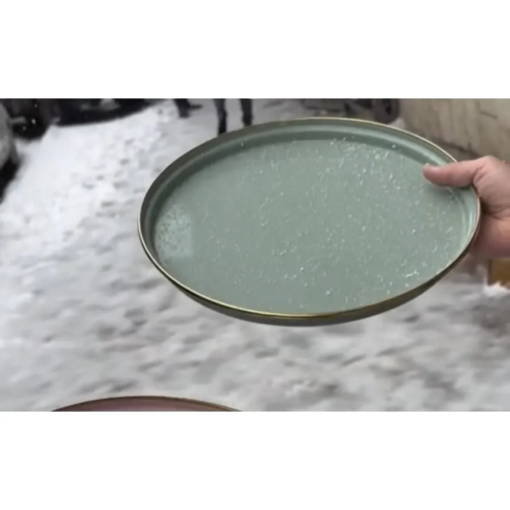 31 CM EMAYE TEPSİ TURKUAZ RENK