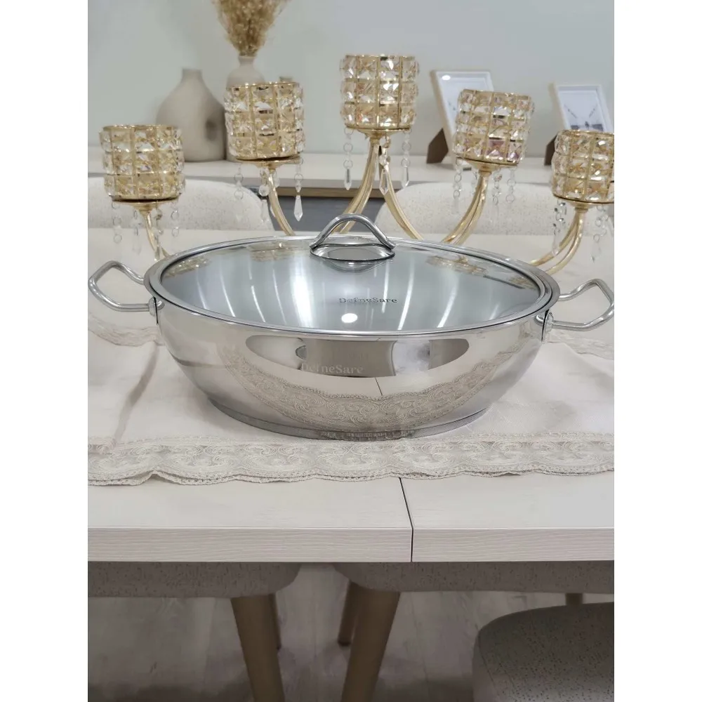 DefneSARE ÇELİK TENCERE 30 CM BASIK YAYVAN DefneSARE ÇELİK TENCERE 30 CM BASIK YAYVAN