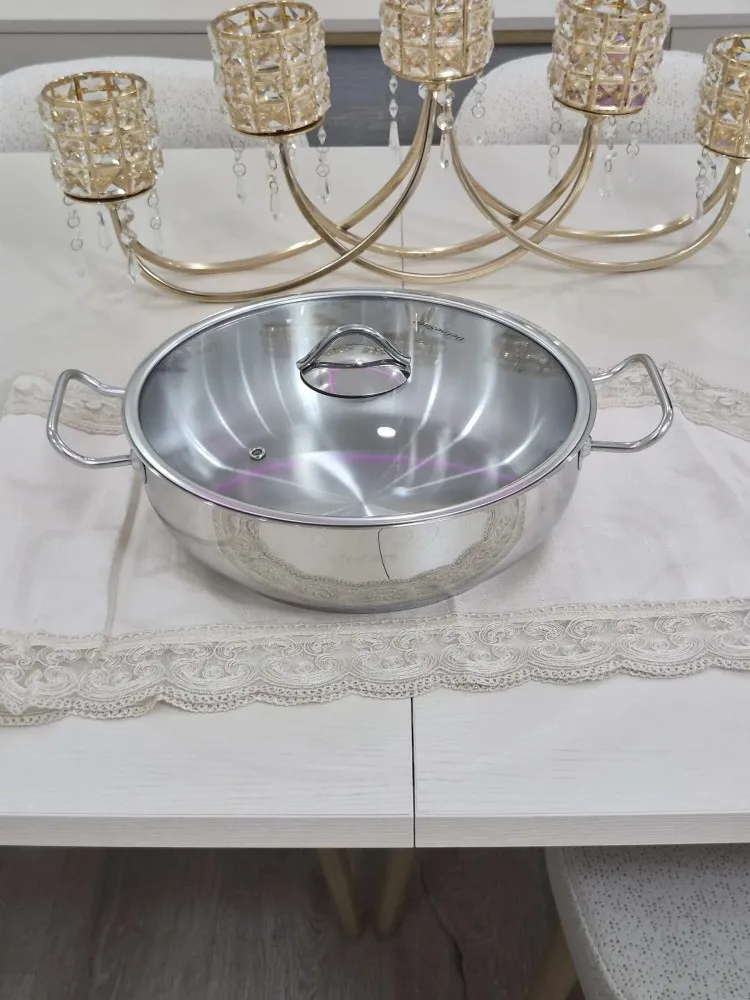 DefneSARE ÇELİK TENCERE 32 CM BASIK YAYVAN