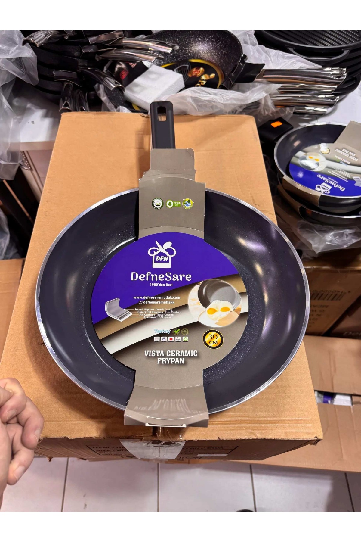 DefneSare 30 cm SERAMİK TAVA